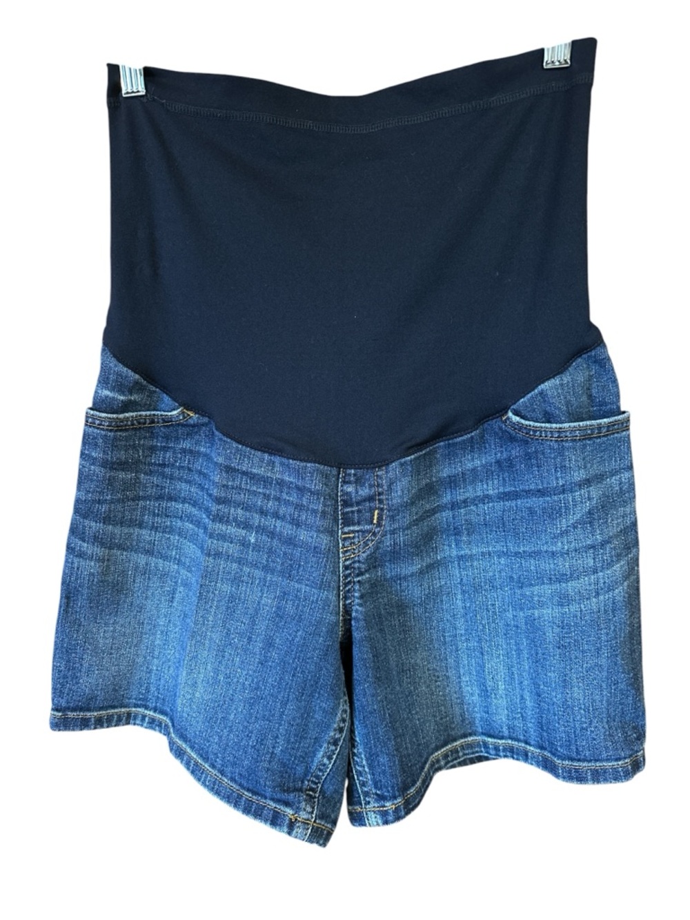 Liz Lange Maternity Full Belly Denim Shorts Small